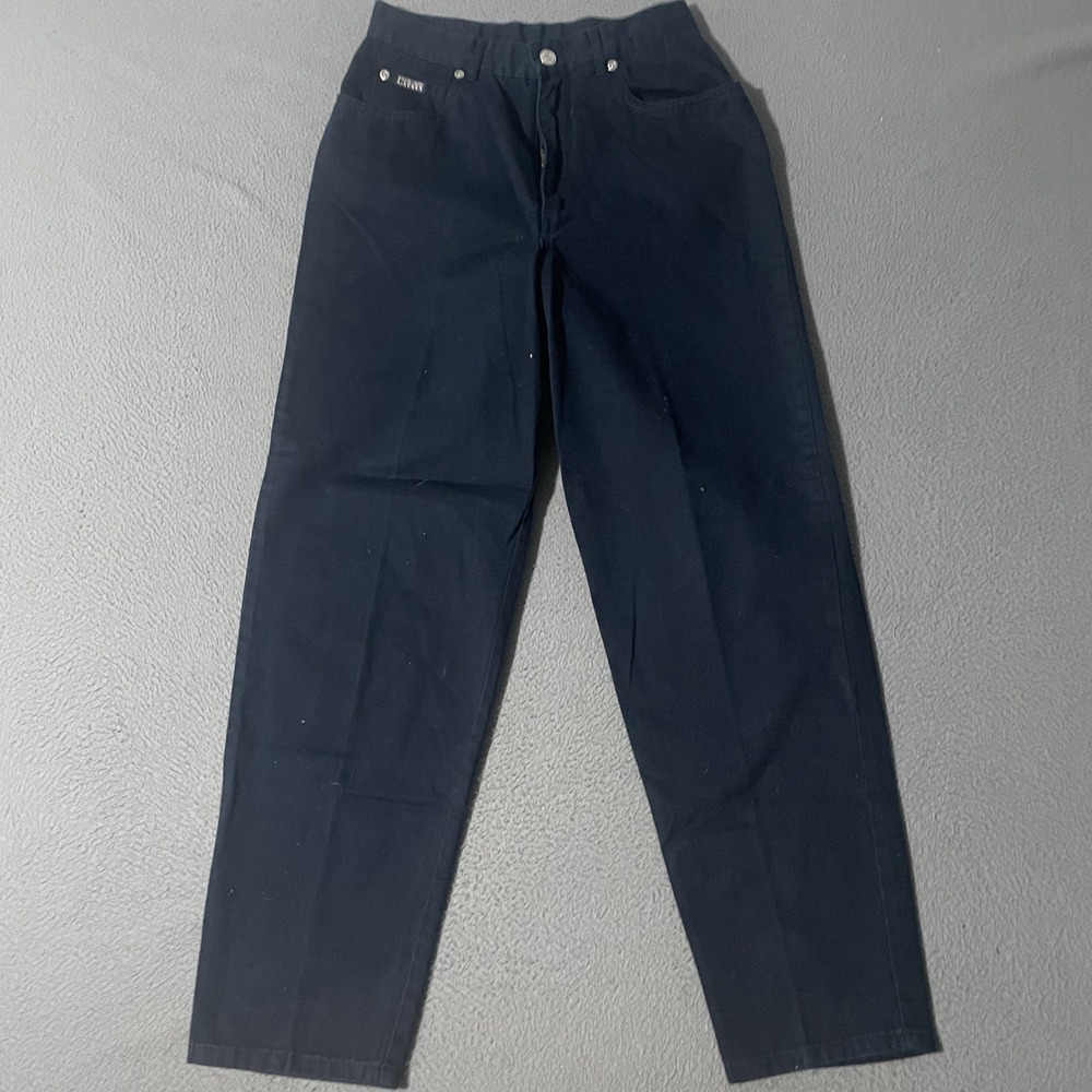Vintage Lauren Ralph Lauren Women High Waisted Jean Size 4P Navy Blue Cropped
